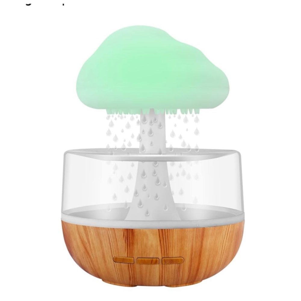 Zen Raining Cloud Night Light Aromatherapy Essential Oil Diffuser